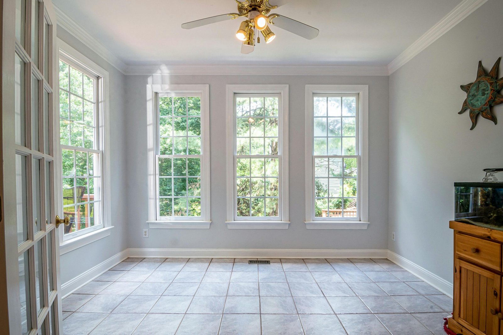 Habitación con ventilador